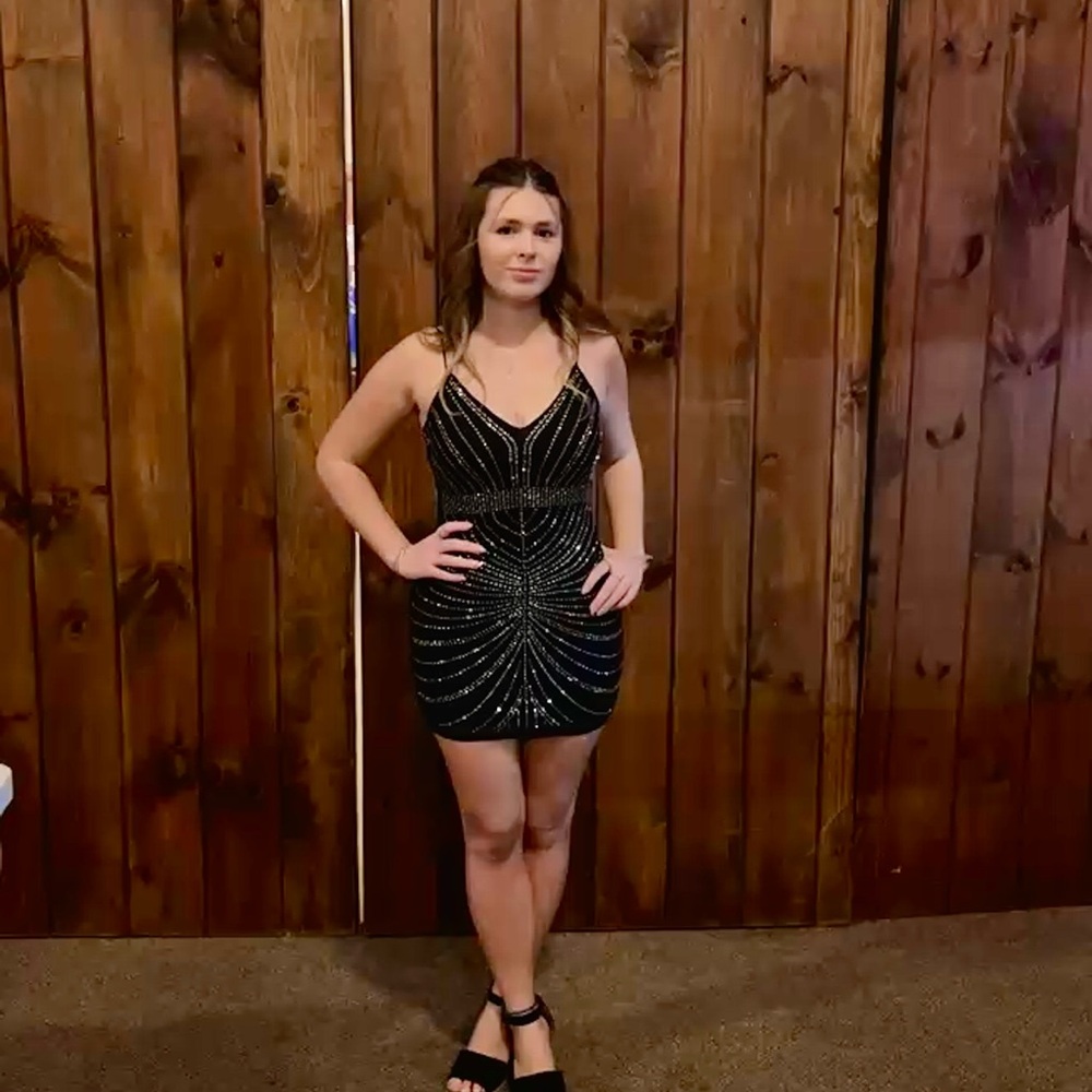 Windsor Black Beaded Dress